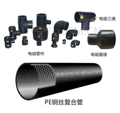PE钢丝网骨架管材电容管件